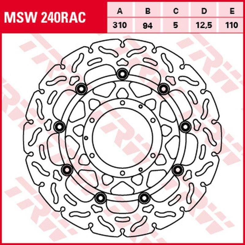Trw Zf Tarcza Hamulcowa Przód Honda Cbr 600Rr '03-'16, Cb 1000R '08-'16, Cb
