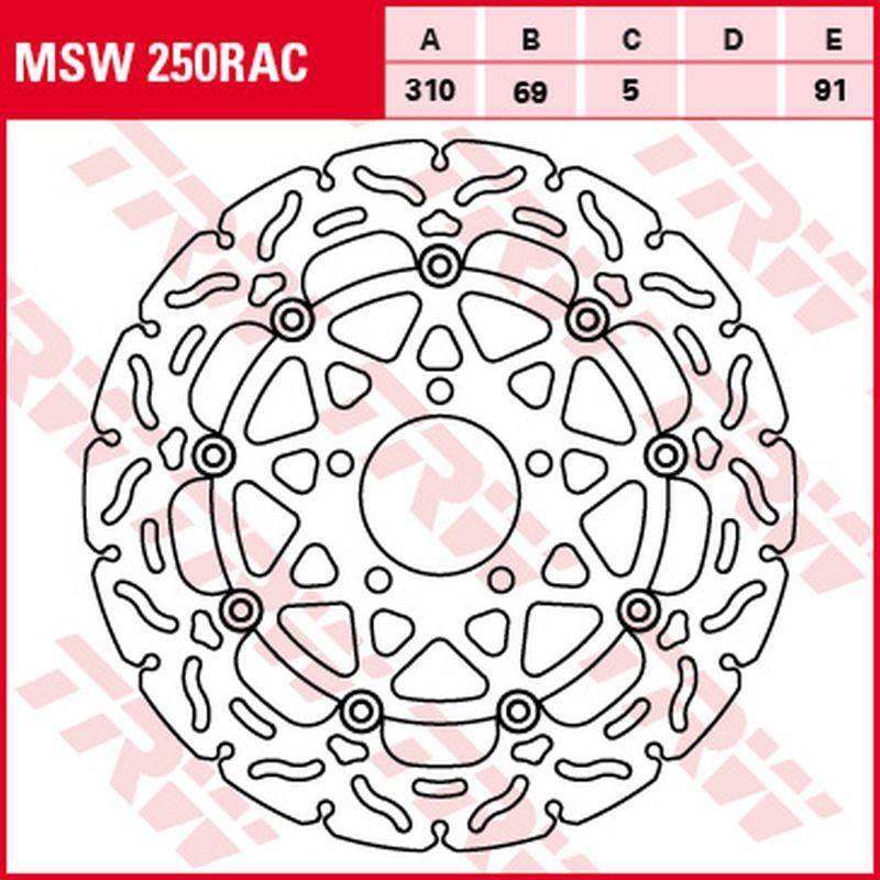 Trw Zf Tarcza Hamulcowa Przód Kawasaki Klv 1000 '04-'06, Suzuki Dl 650 V-St