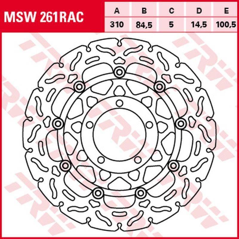 Trw Zf Tarcza Hamulcowa Przód Triumph Daytona 600 '03-'04, Speed Four '02-'