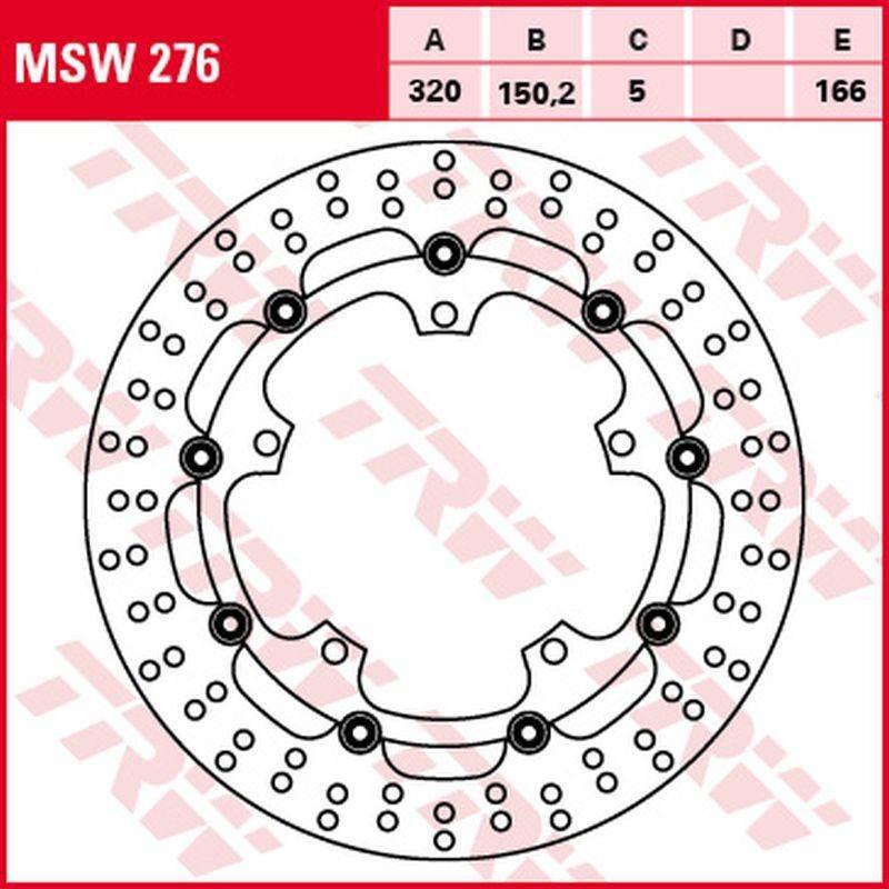 Trw Zf Tarcza Hamulcowa Przód Triumph Speed 1050 '15-'16, Speed Triple 1050