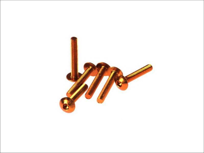 V Parts Vicma Zestaw Śrub Owiewki M5X30 6Szt. Kolor Pomarańczowy Imbusowa P