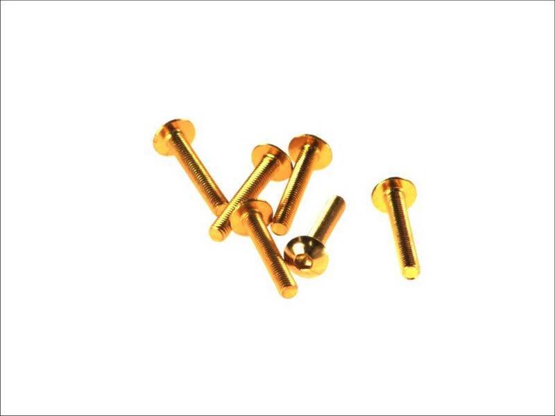 V Parts Vicma Zestaw Śrub Owiewki M5X30 6Szt. Kolor Złoty Imbusowa Płaska T