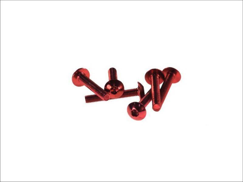 V Parts Vicma Zestaw Śrub Owiewki M5X30 6Szt. Kolor Czerwony Imbusowa Płask