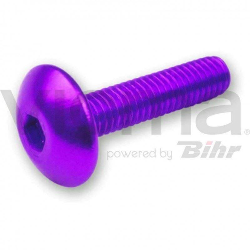 V Parts Vicma Zestaw Śrub Owiewki M6X20 6Szt. Kolor Fioletowy Imbusowa Płas
