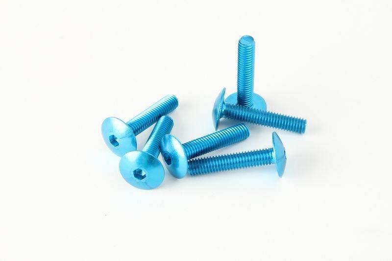V Parts Vicma Zestaw Śrub Owiewki M6X30 6Szt. Kolor Niebieski Imbusowa Płas