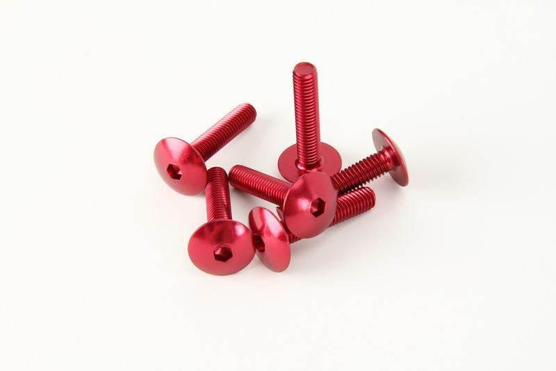 V Parts Vicma Zestaw Śrub Owiewki M6X30 6Szt. Kolor Czerwony Imbusowa Płask