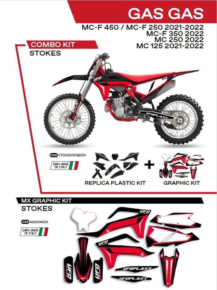 Ufo Komplet Plastików Ggkit702001 Plus Komplet Naklejek Oklein Gas Gas Mc 1
