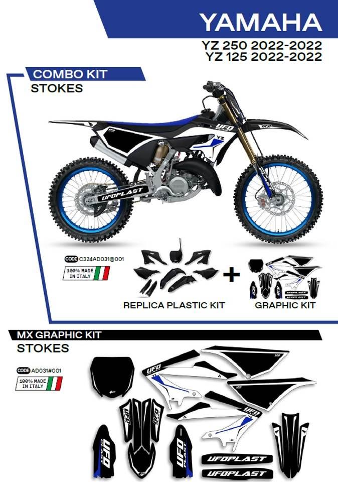 Ufo Komplet Plastików Yakit324001 Plus Komplet Naklejek Oklein Yamaha Yz 12