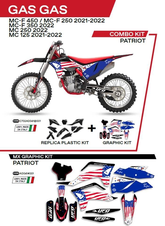 Ufo Komplet Plastików Ggkit702001 Plus Komplet Naklejek Oklein Gas Gas Mc 1