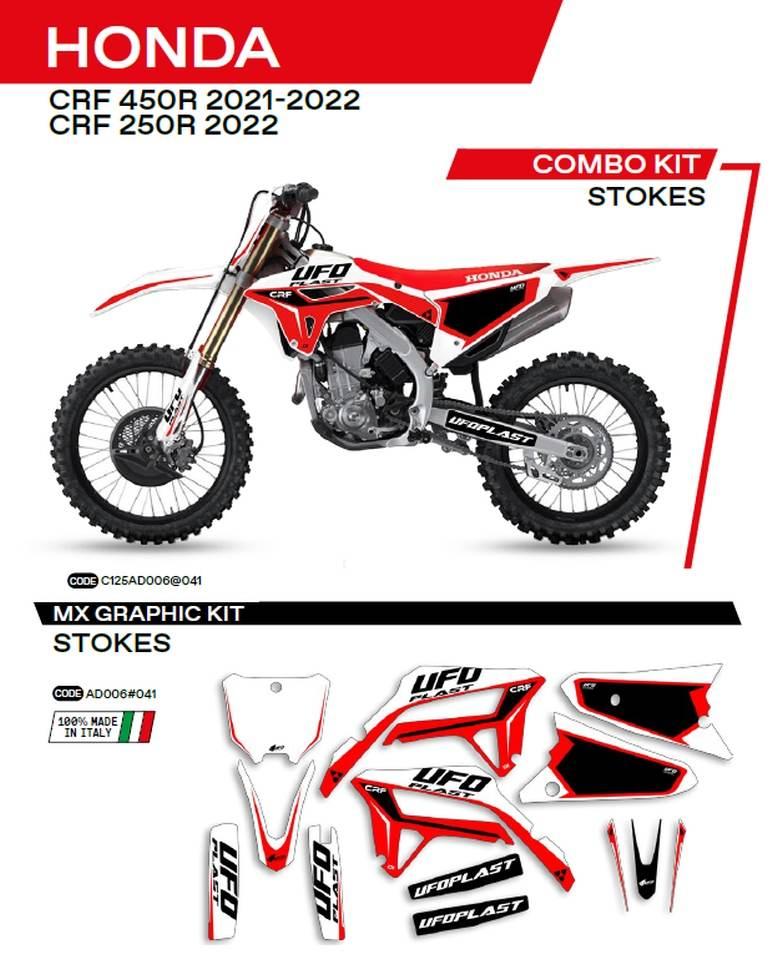 Ufo Komplet Naklejek Oklein Honda Crf 250R '22; Crf 450R '21-'22 Stokes Kol