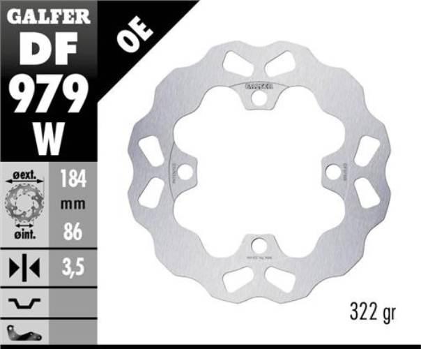 Galfer Tarcza Hamulcowa Tył Yamaha Yxr 700 Rhino '08- Wave 184X86X3,5Mm