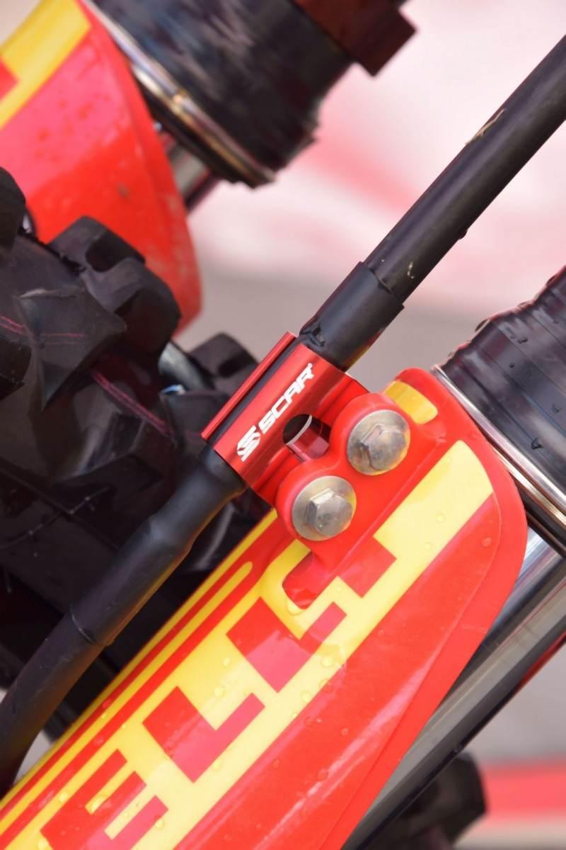 Scar Racing Uchwyt Mocowanie Przewodu Hamulcowego Przód Yamaha Honda Kawasa - zdjęcie 2