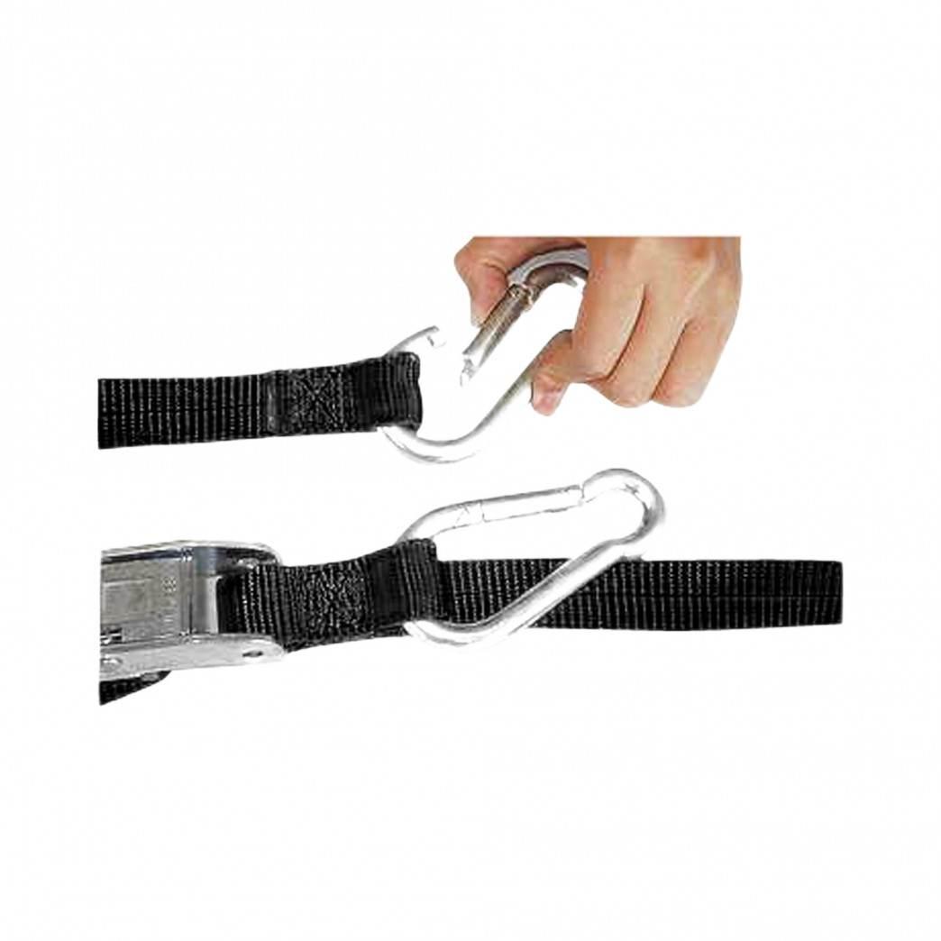Booster Tie Down Set Pasy Do Mocowania Motocykla Z Karabińczykiem Kolor Cza