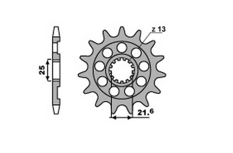 Grosskopf Zębatka Przednia 2141 12 Kawasaki Kxf 450 '06-'22 -1 Yamaha Yzf