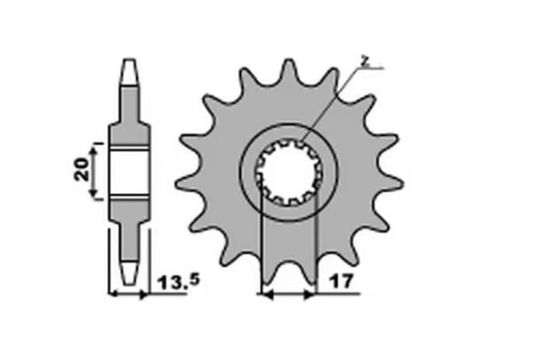 Cht Zębatka Przednia 153 11 Fantic 200/212/249 Łańc. 520