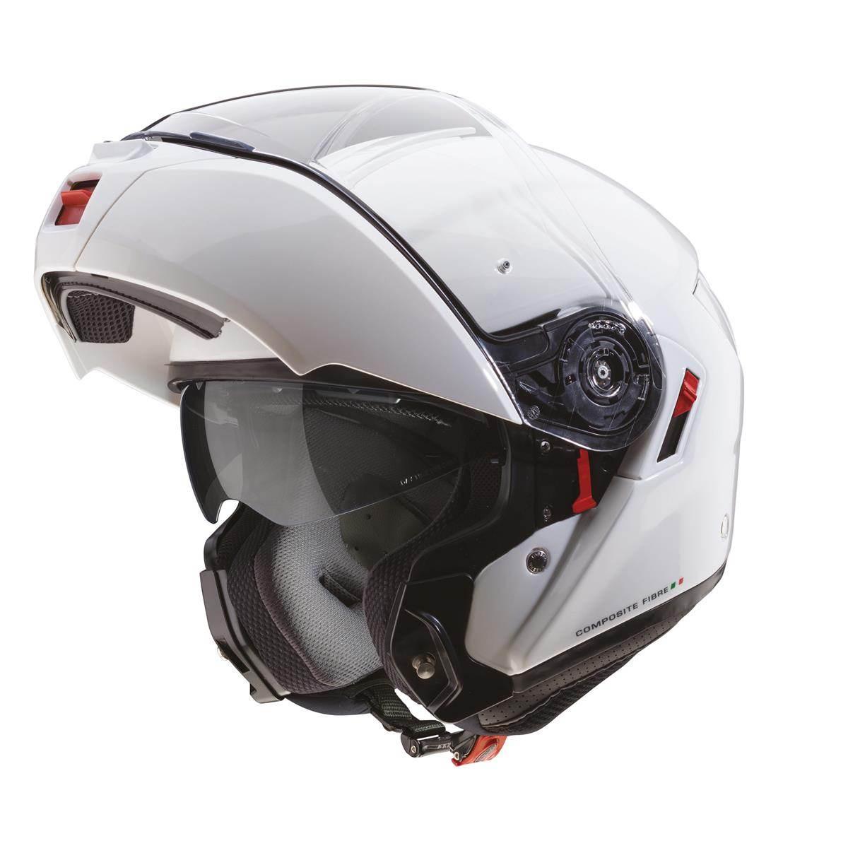 Caberg Kask Szczękowy Flip-Up Model Levo X Solid Kolor Biały Połysk Rozmiar - zdjęcie 2