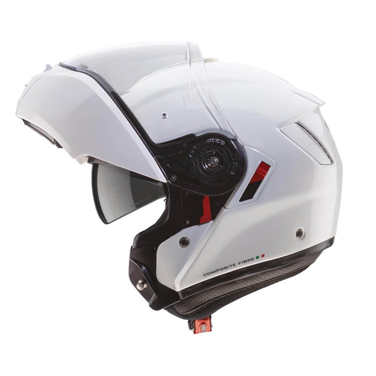 Caberg Kask Szczękowy Flip-Up Model Levo X Solid Kolor Biały Połysk Rozmiar - zdjęcie 4