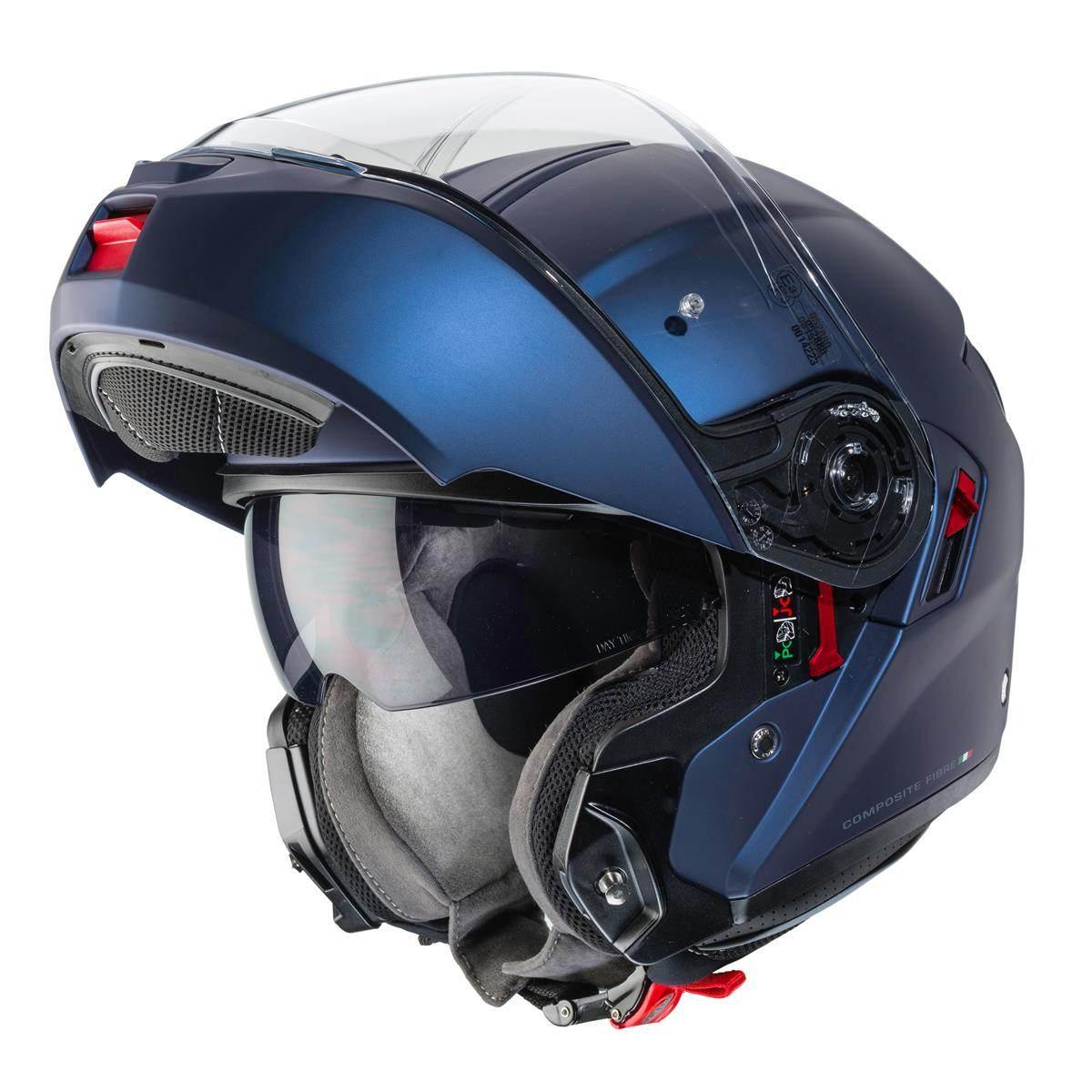 Caberg Kask Szczękowy Flip-Up Model Levo X Solid Kolor Niebieski Mat Yamaha - zdjęcie 2