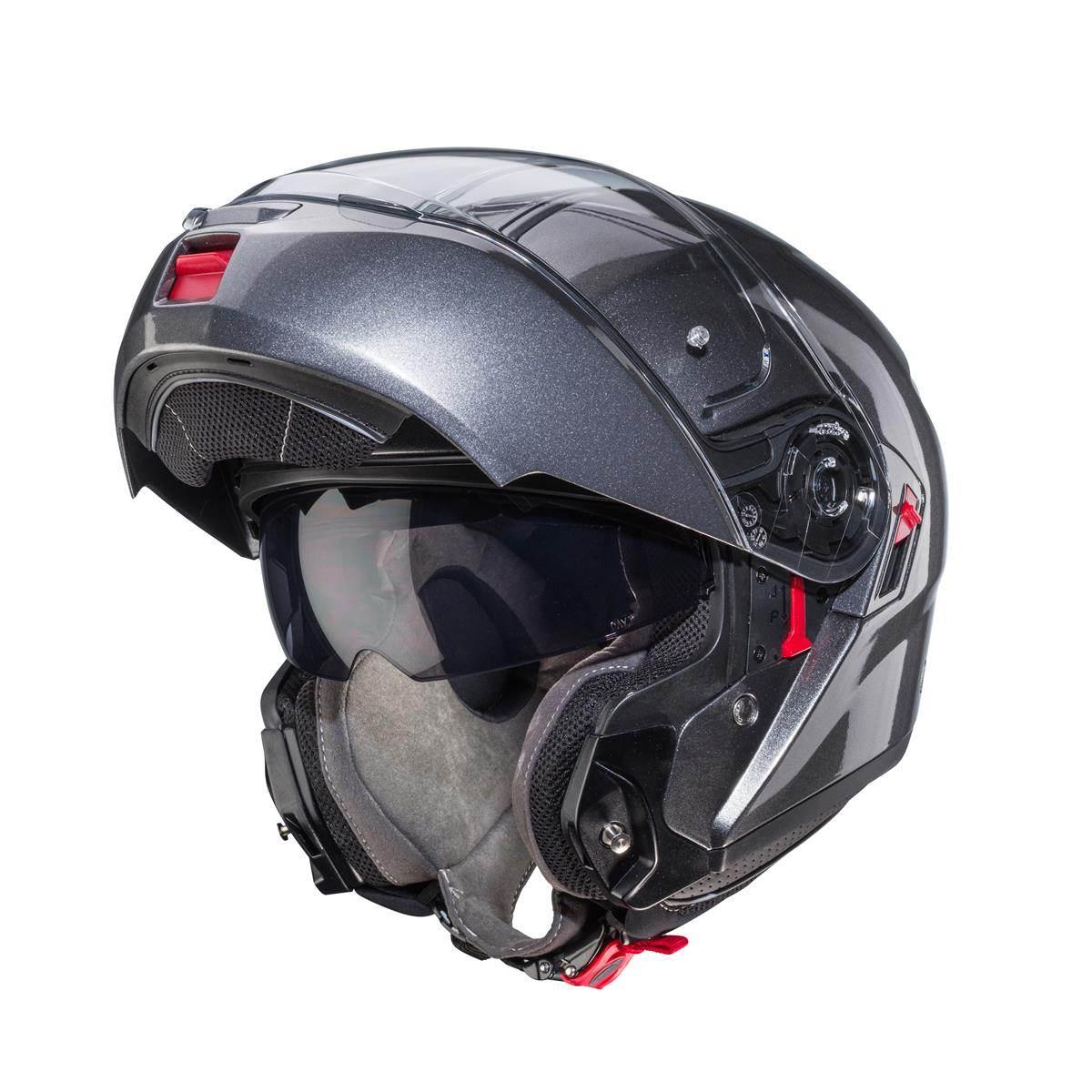 Caberg Kask Szczękowy Flip-Up Model Levo X Solid Kolor Szary Metalik Rozmia - zdjęcie 2