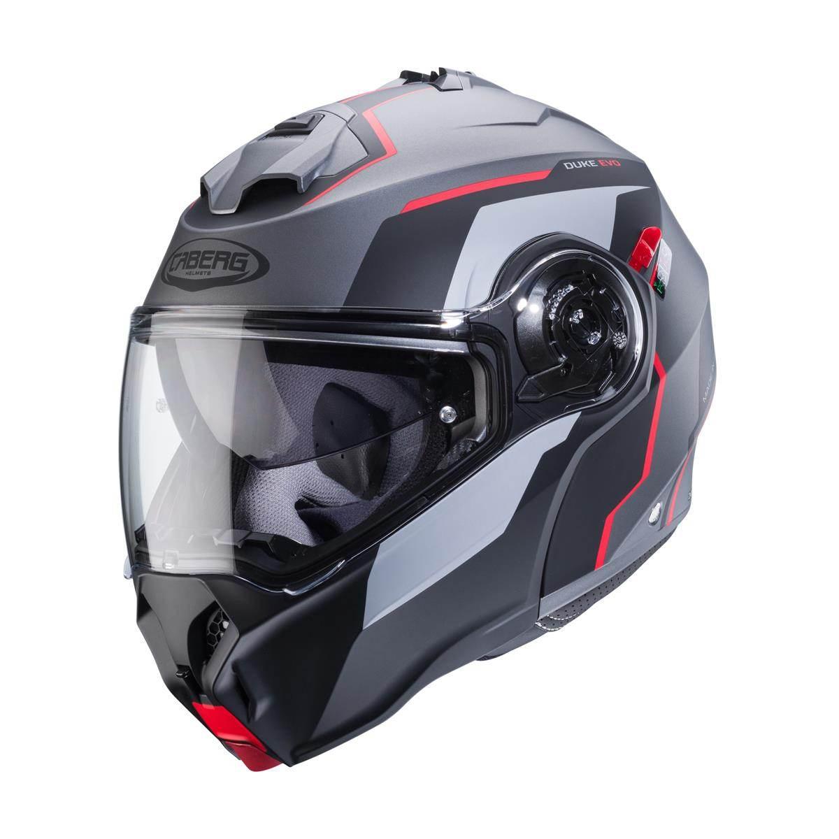 Caberg Kask Szczękowy Flip-Up Model Duke Evo Move Kolor Szary Mat/Czarny/Cz