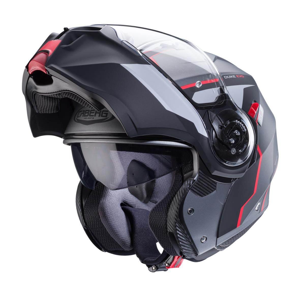 Caberg Kask Szczękowy Flip-Up Model Duke Evo Move Kolor Szary Mat/Czarny/Cz - zdjęcie 2