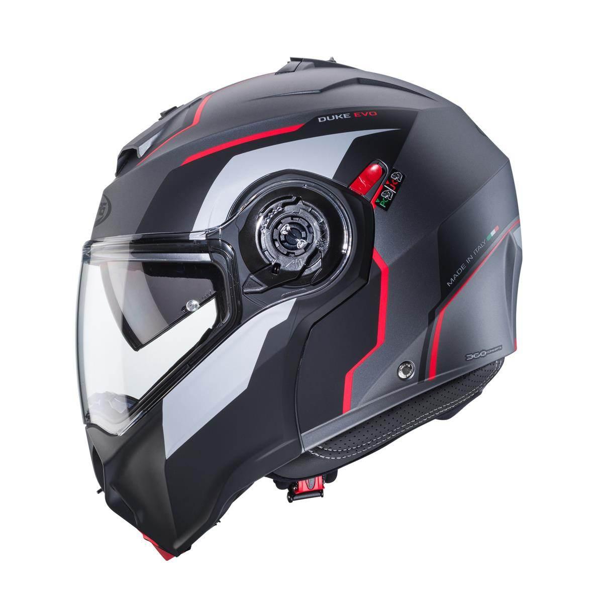 Caberg Kask Szczękowy Flip-Up Model Duke Evo Move Kolor Szary Mat/Czarny/Cz - zdjęcie 3