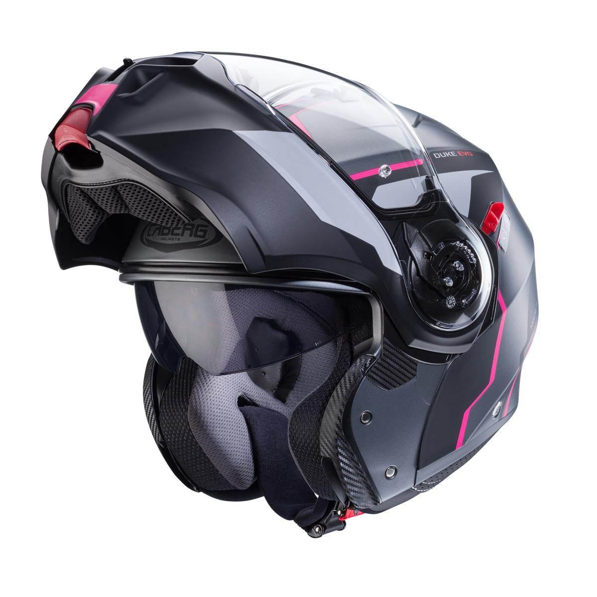 Caberg Kask Szczękowy Flip-Up Model Duke Evo Move Kolor Szary Mat/Czarny/Fu