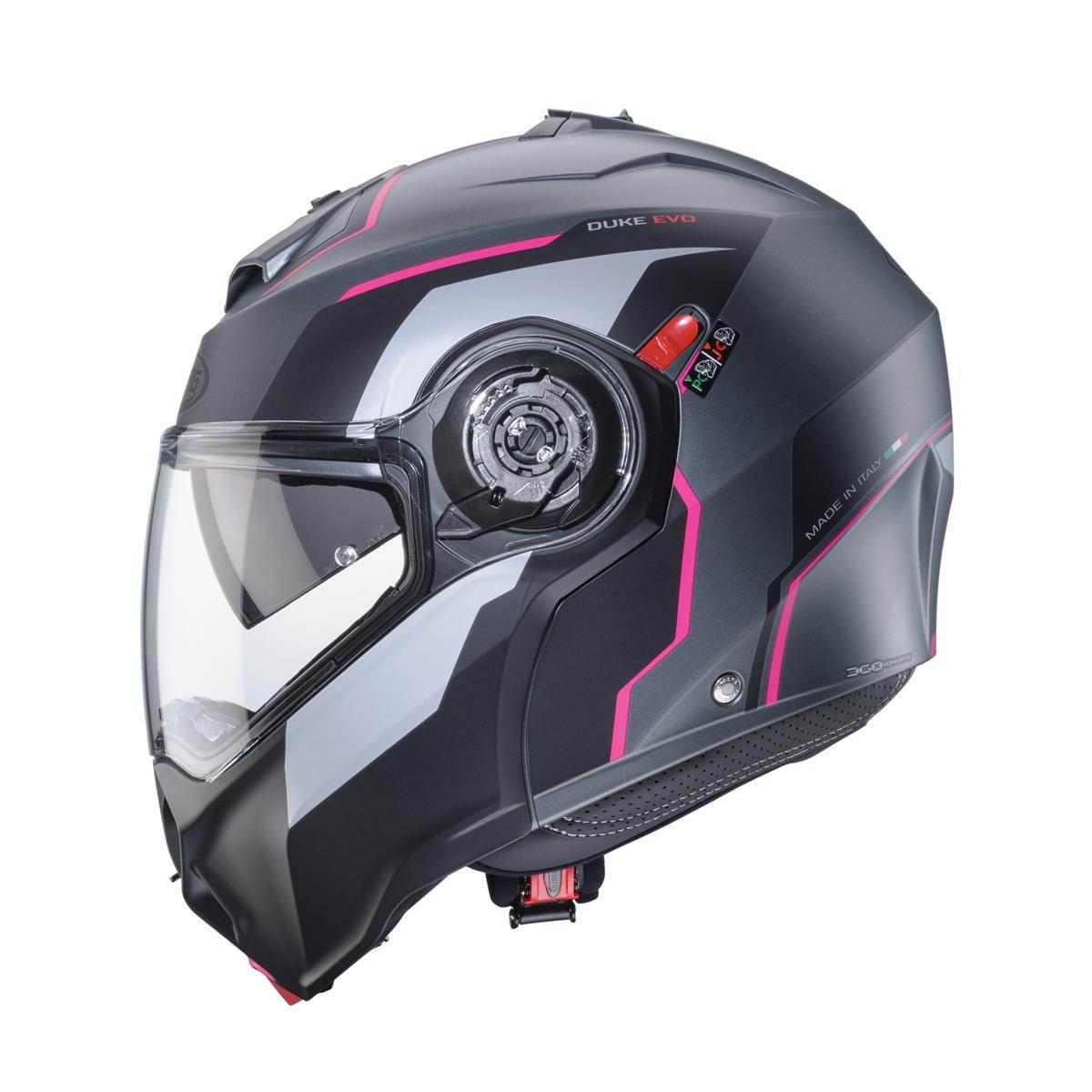 Caberg Kask Szczękowy Flip-Up Model Duke Evo Move Kolor Szary Mat/Czarny/Fu - zdjęcie 2