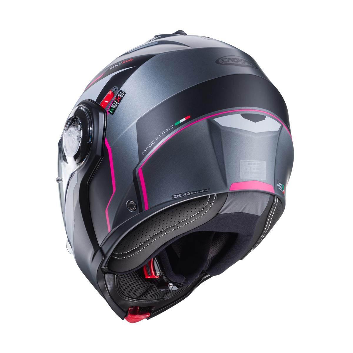 Caberg Kask Szczękowy Flip-Up Model Duke Evo Move Kolor Szary Mat/Czarny/Fu - zdjęcie 3