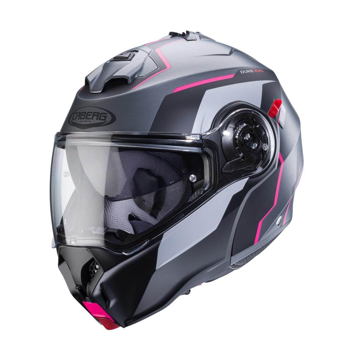 Caberg Kask Szczękowy Flip-Up Model Duke Evo Move Kolor Szary Mat/Czarny/Fu - zdjęcie 4