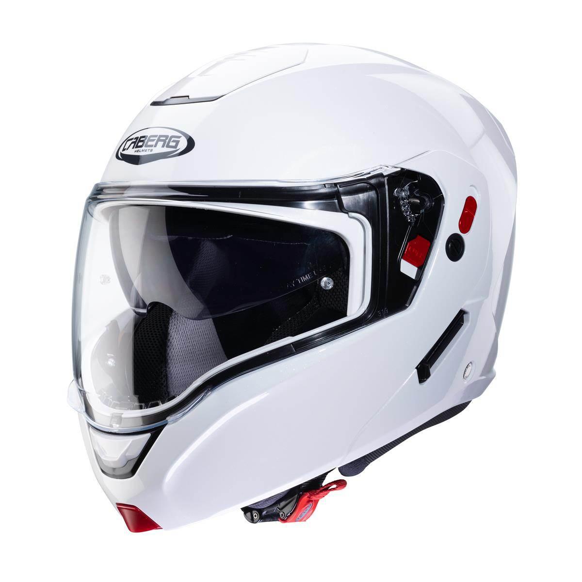 Caberg Kask Szczękowy Flip-Up Model Horus X Solid Kolor Biały Połysk Rozmia