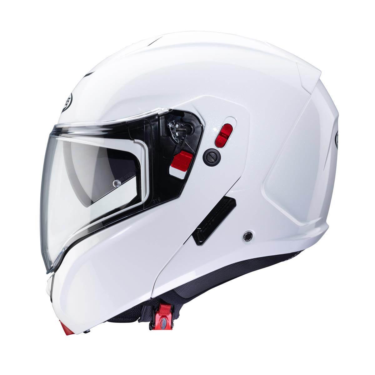 Caberg Kask Szczękowy Flip-Up Model Horus X Solid Kolor Biały Połysk Rozmia - zdjęcie 3