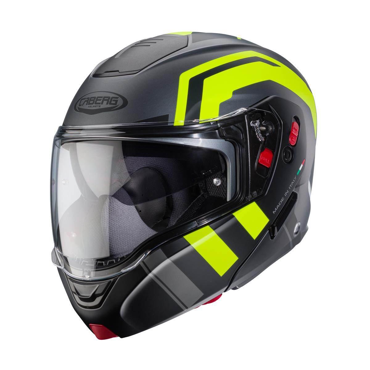 Caberg Kask Szczękowy Flip-Up Model Horus X Road Kolor Szary Mat/Czarny/Żół