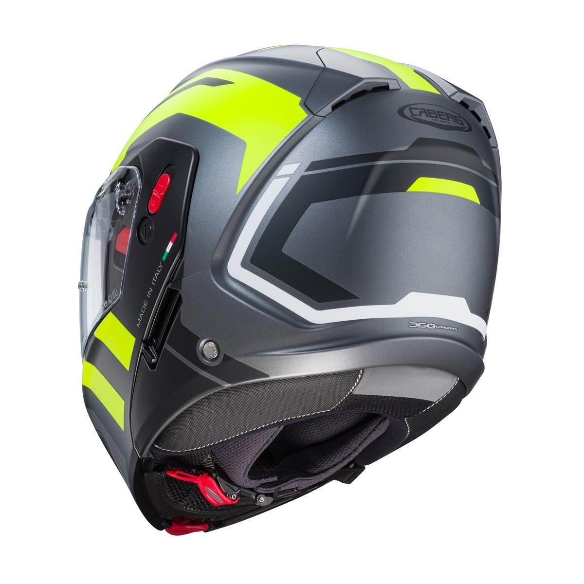 Caberg Kask Szczękowy Flip-Up Model Horus X Road Kolor Szary Mat/Czarny/Żół - zdjęcie 4