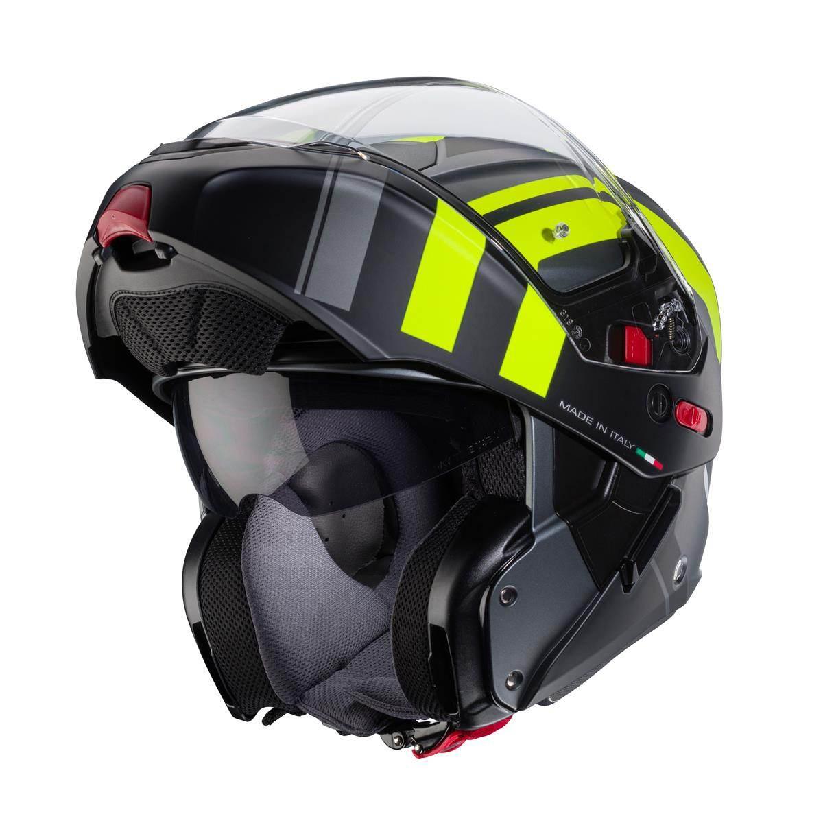 Caberg Kask Szczękowy Flip-Up Model Horus X Road Kolor Szary Mat/Czarny/Żół - zdjęcie 2