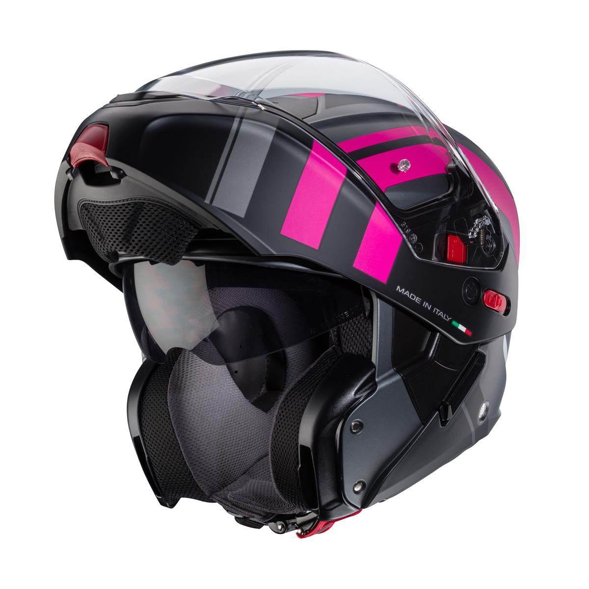 Caberg Kask Szczękowy Flip-Up Model Horus X Road Kolor Szary Mat/Czarny/Fuk - zdjęcie 2