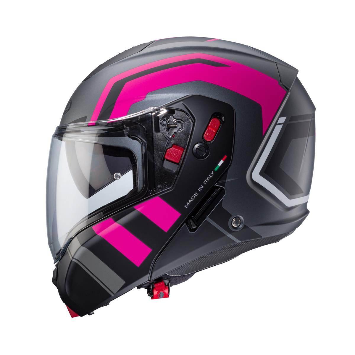 Caberg Kask Szczękowy Flip-Up Model Horus X Road Kolor Szary Mat/Czarny/Fuk - zdjęcie 3