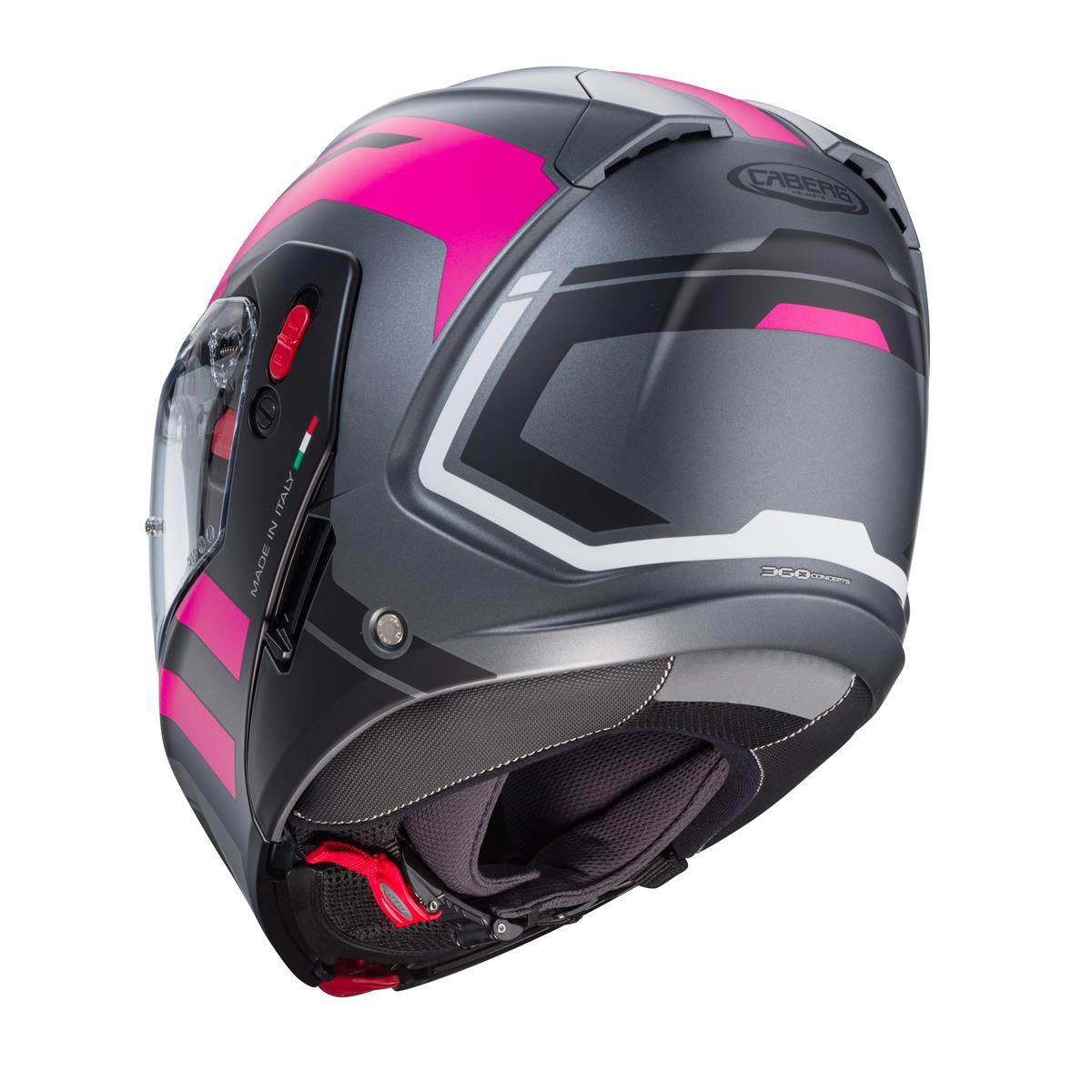 Caberg Kask Szczękowy Flip-Up Model Horus X Road Kolor Szary Mat/Czarny/Fuk - zdjęcie 4