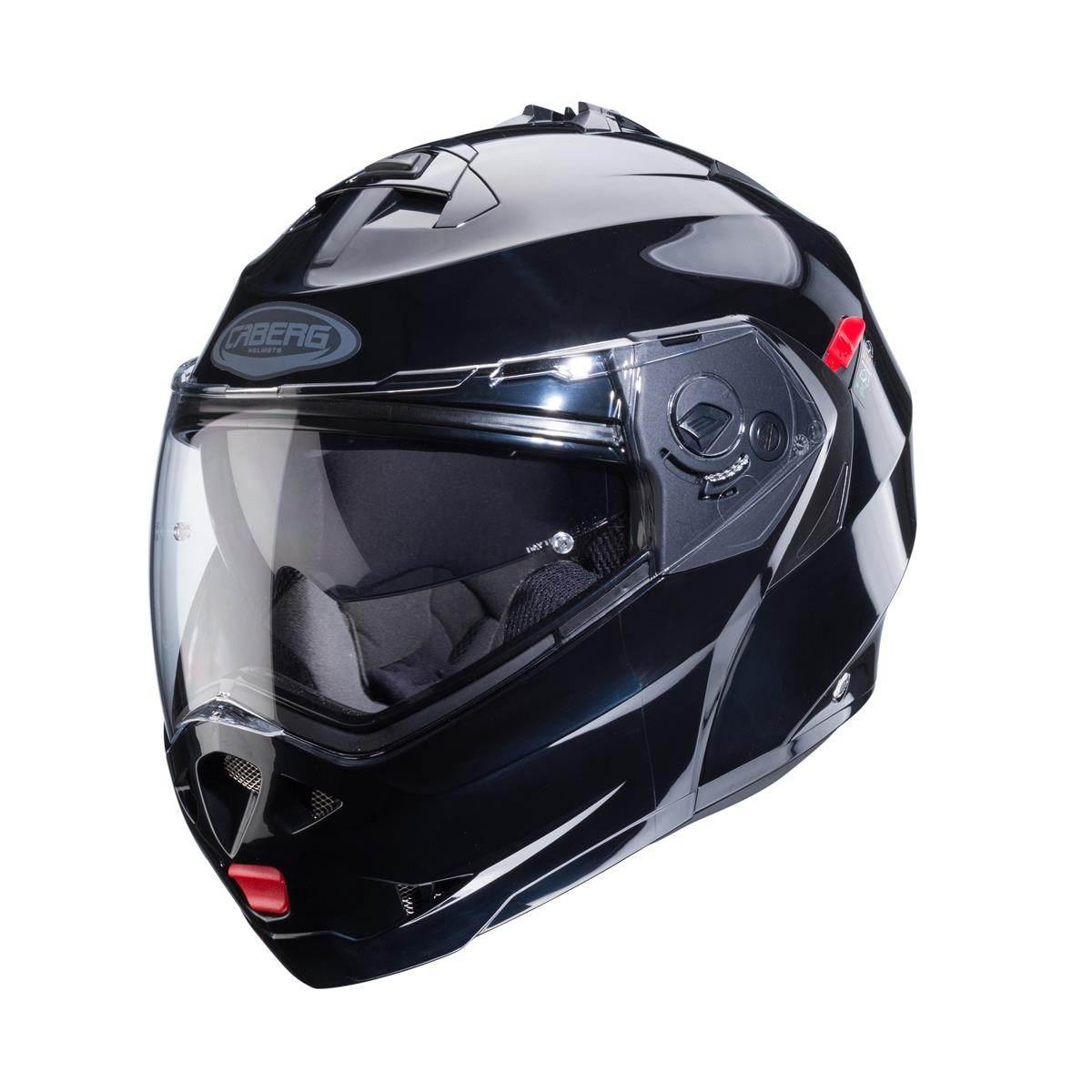 Caberg Kask Szczękowy Flip-Up Model Duke X Solid Kolor Czarny Połysk Smart