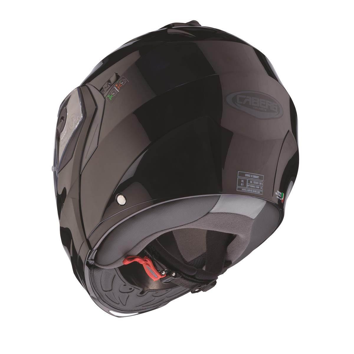 Caberg Kask Szczękowy Flip-Up Model Duke X Solid Kolor Czarny Połysk Smart - zdjęcie 4