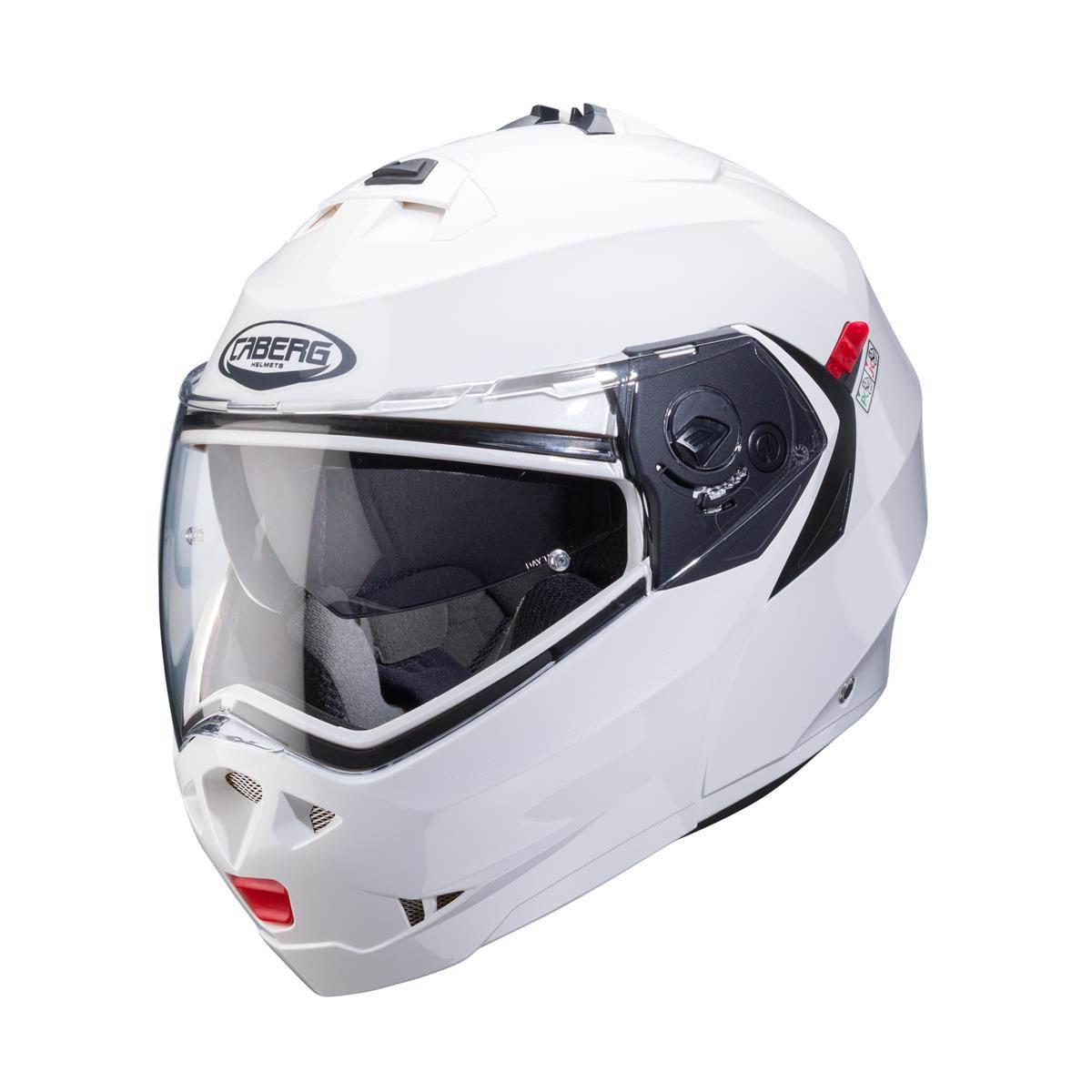 Caberg Kask Szczękowy Flip-Up Model Duke X Solid Kolor Biały Połysk Rozmiar