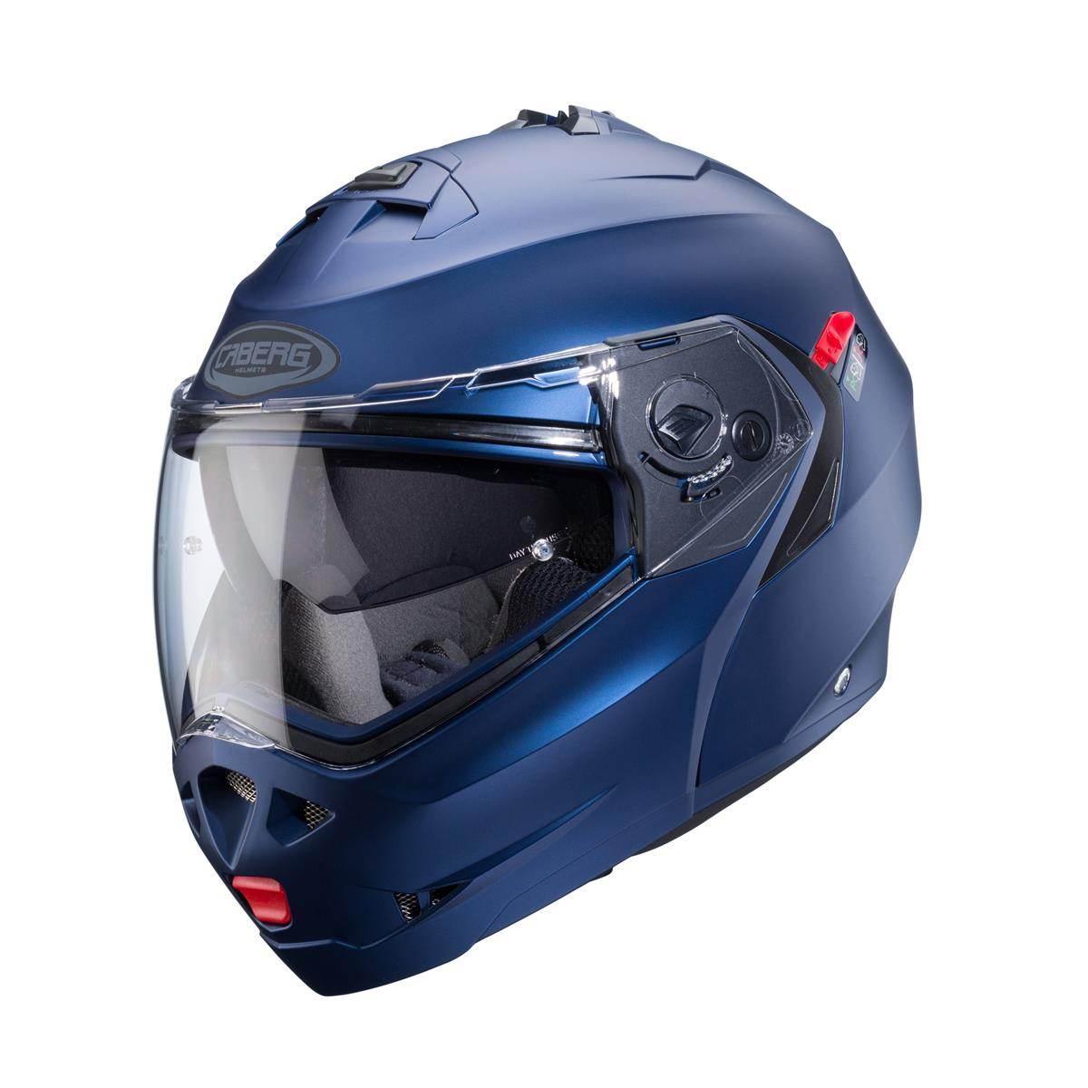 Caberg Kask Szczękowy Flip-Up Model Duke X Solid Kolor Niebieski Mat Yamaha