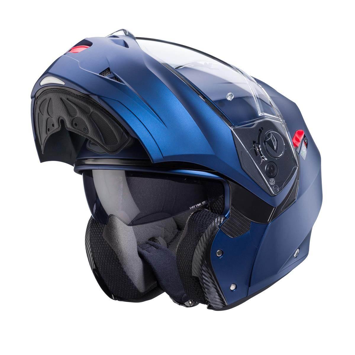Caberg Kask Szczękowy Flip-Up Model Duke X Solid Kolor Niebieski Mat Yamaha - zdjęcie 2