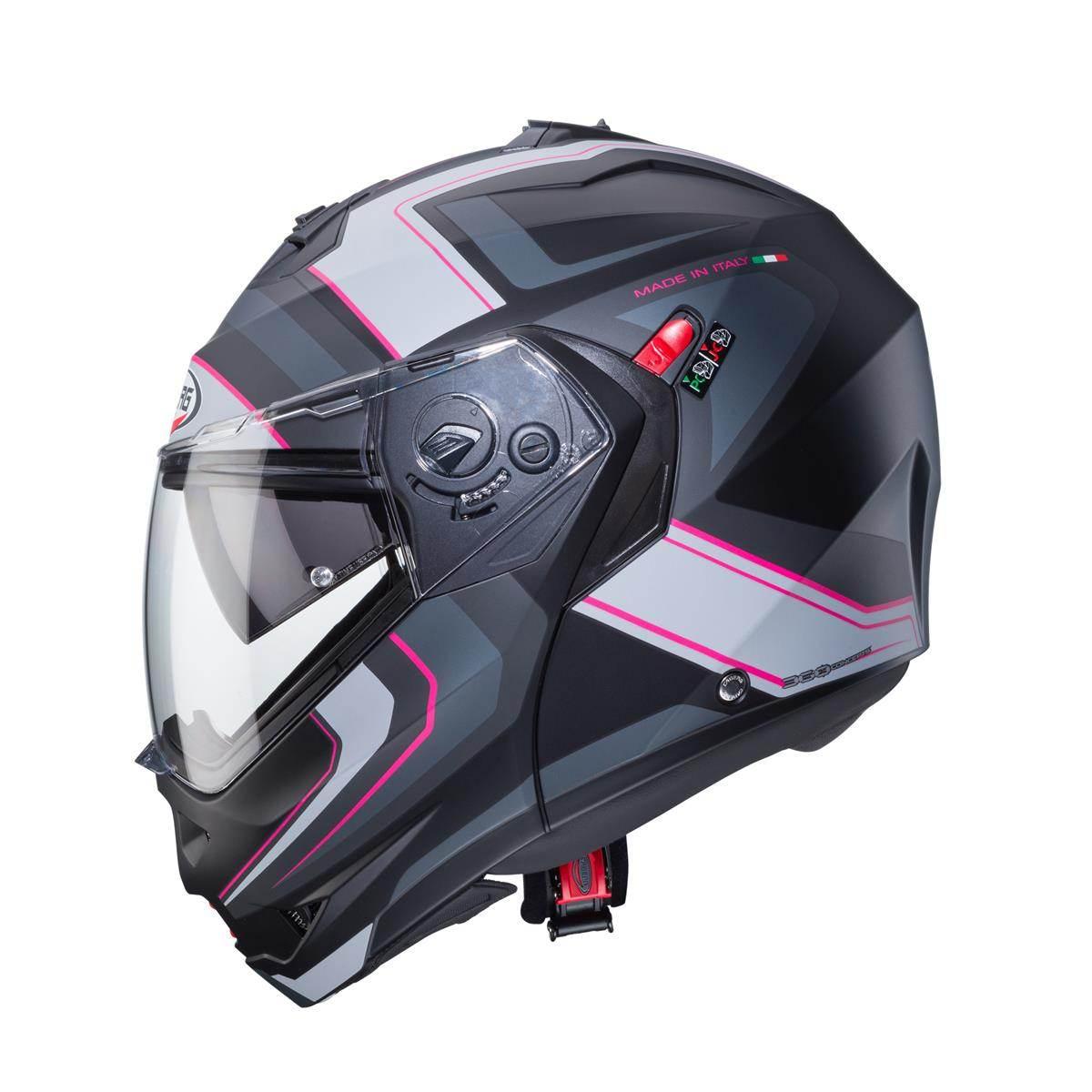 Caberg Kask Szczękowy Flip-Up Model Duke X Kolor Czarny Mat/Szary/Srebrny/F - zdjęcie 3