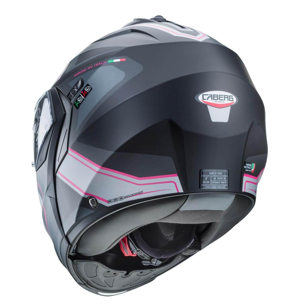 Caberg Kask Szczękowy Flip-Up Model Duke X Kolor Czarny Mat/Szary/Srebrny/F - zdjęcie 4