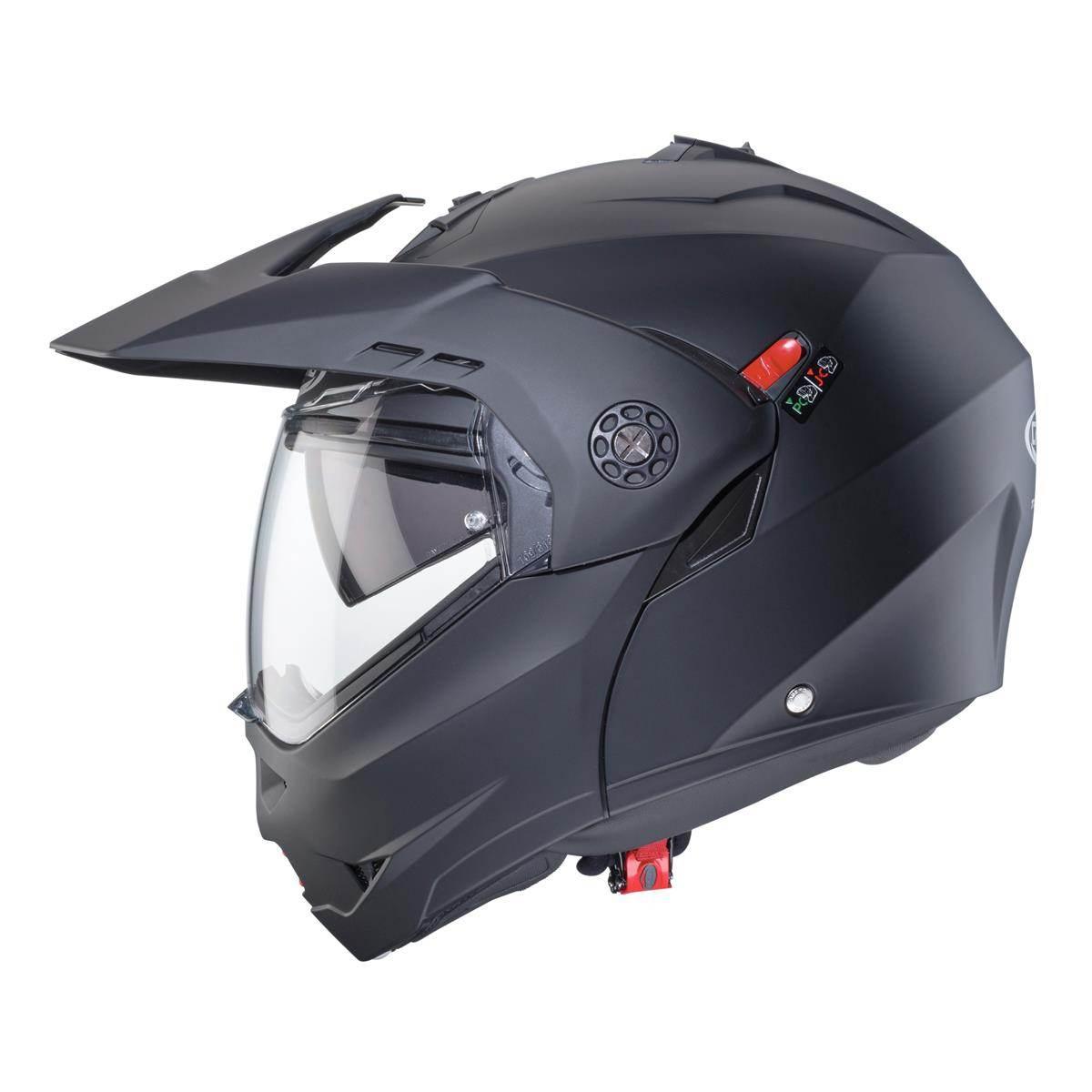 Caberg Kask Szczękowy Flip-Up Enduro Model Tourmax X Solid Kolor Czarny Mat - zdjęcie 3