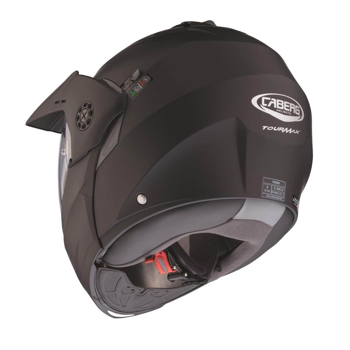 Caberg Kask Szczękowy Flip-Up Enduro Model Tourmax X Solid Kolor Czarny Mat - zdjęcie 4