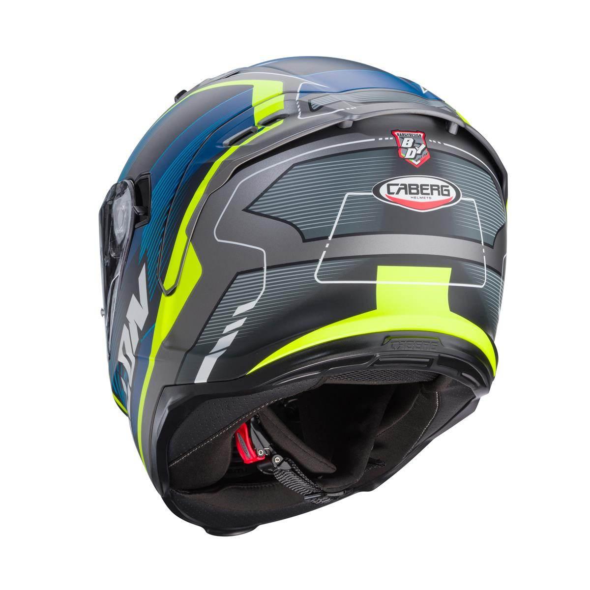 Caberg Kask Integralny Avalon X Optic Kolor Szary Mat/Niebieski/Żółty Fluo - zdjęcie 3