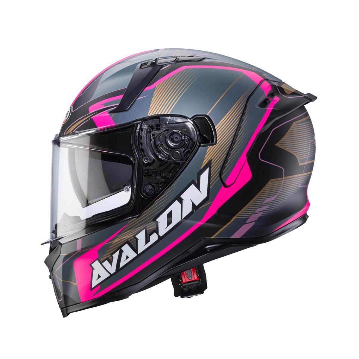 Caberg Kask Integralny Avalon X Optic Kolor Czarny Mat/Szary/Fuksja Intensy - zdjęcie 2