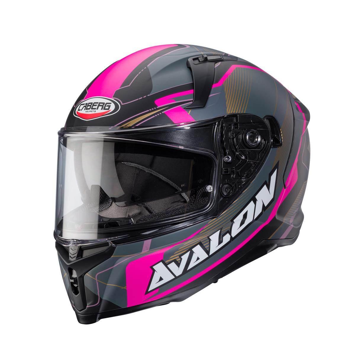 Caberg Kask Integralny Avalon X Optic Kolor Czarny Mat/Szary/Fuksja Intensy